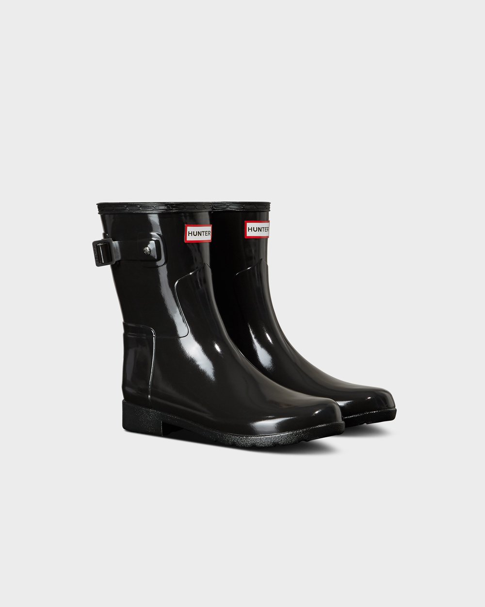 Hunter Mujer Refined Slim Fit Gloss - Botas de Lluvia Negras - 965-TVQCFO